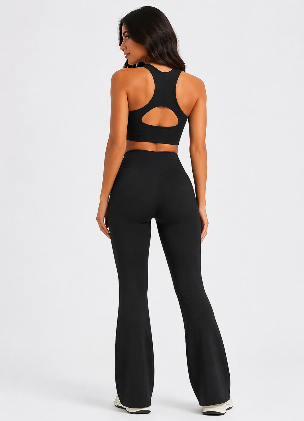 Capadocia Flare Legging & Crop Top Negro