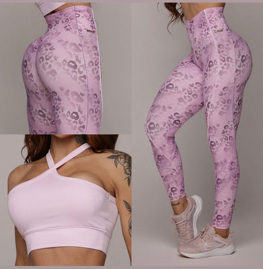 Pink Panther Legging Brasileño Scrunch & Crop Top