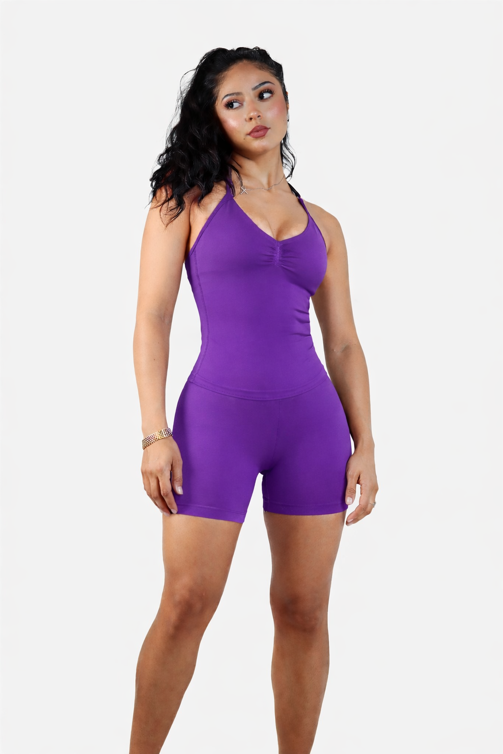 Sculpt Seamless Short Scrunch Violeta & Crop Top