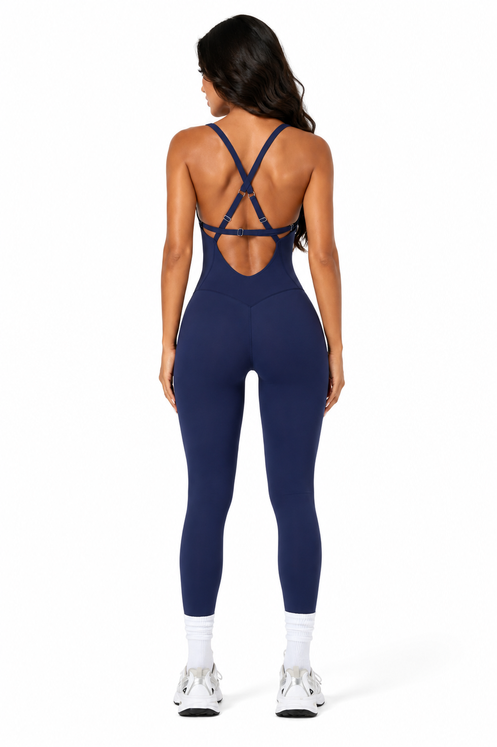 Charlotte Enterizo Azul Marino con Tiras Ajustables