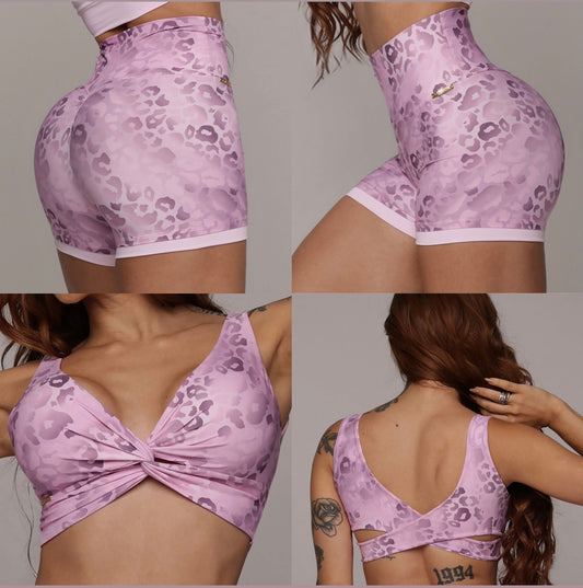 Pink Panther Short Brasileño Scrunch & Crop Top
