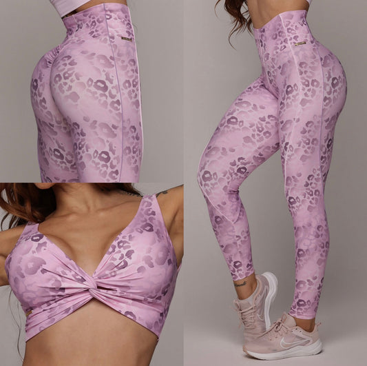Pink Panther Legging Brasileño Scrunch & Crop Top