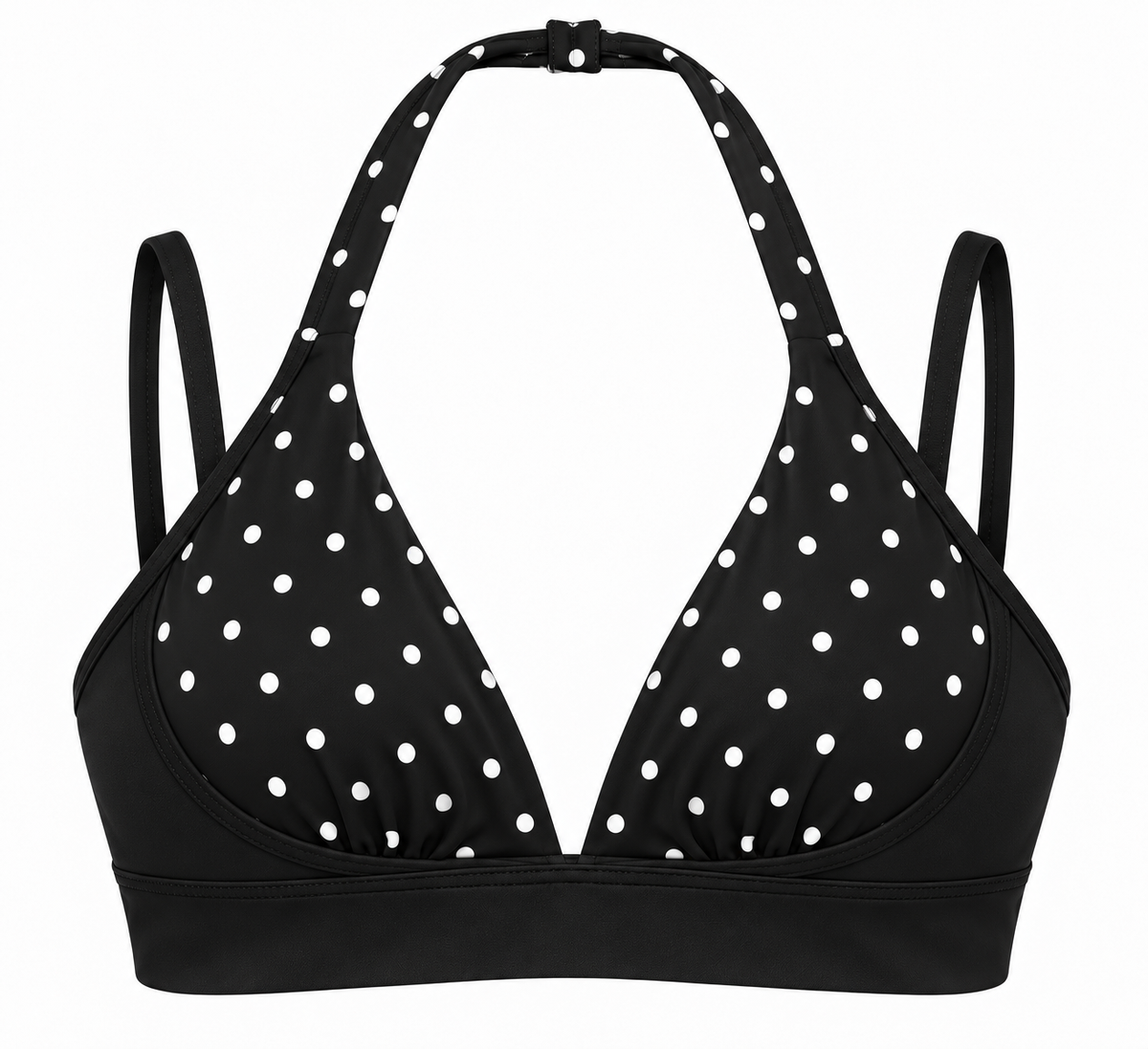 Polka Dots Black Crop Top