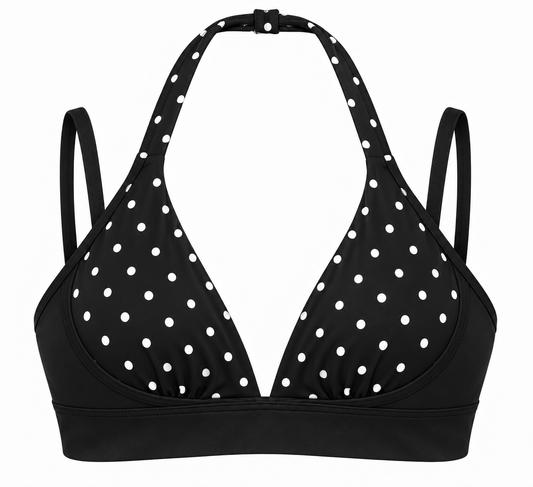 Polka Dots Black Crop Top