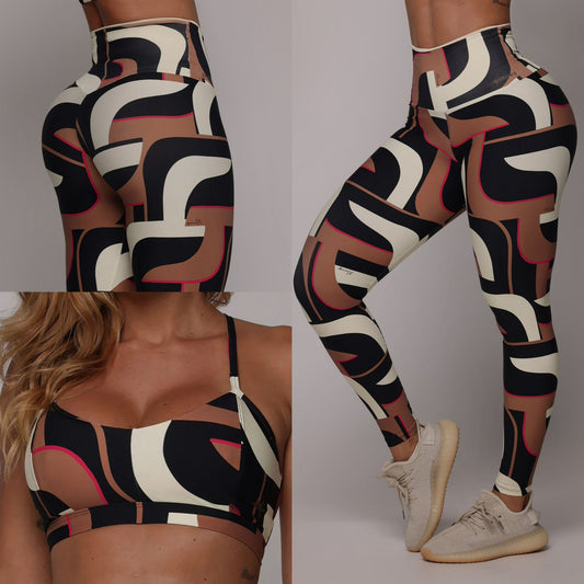 Abstract Energy Legging Brasileño & Crop Top