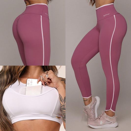 Rouge Legging de Compresión Brasileño Scrunch (5 Estrellas) & Top Celular