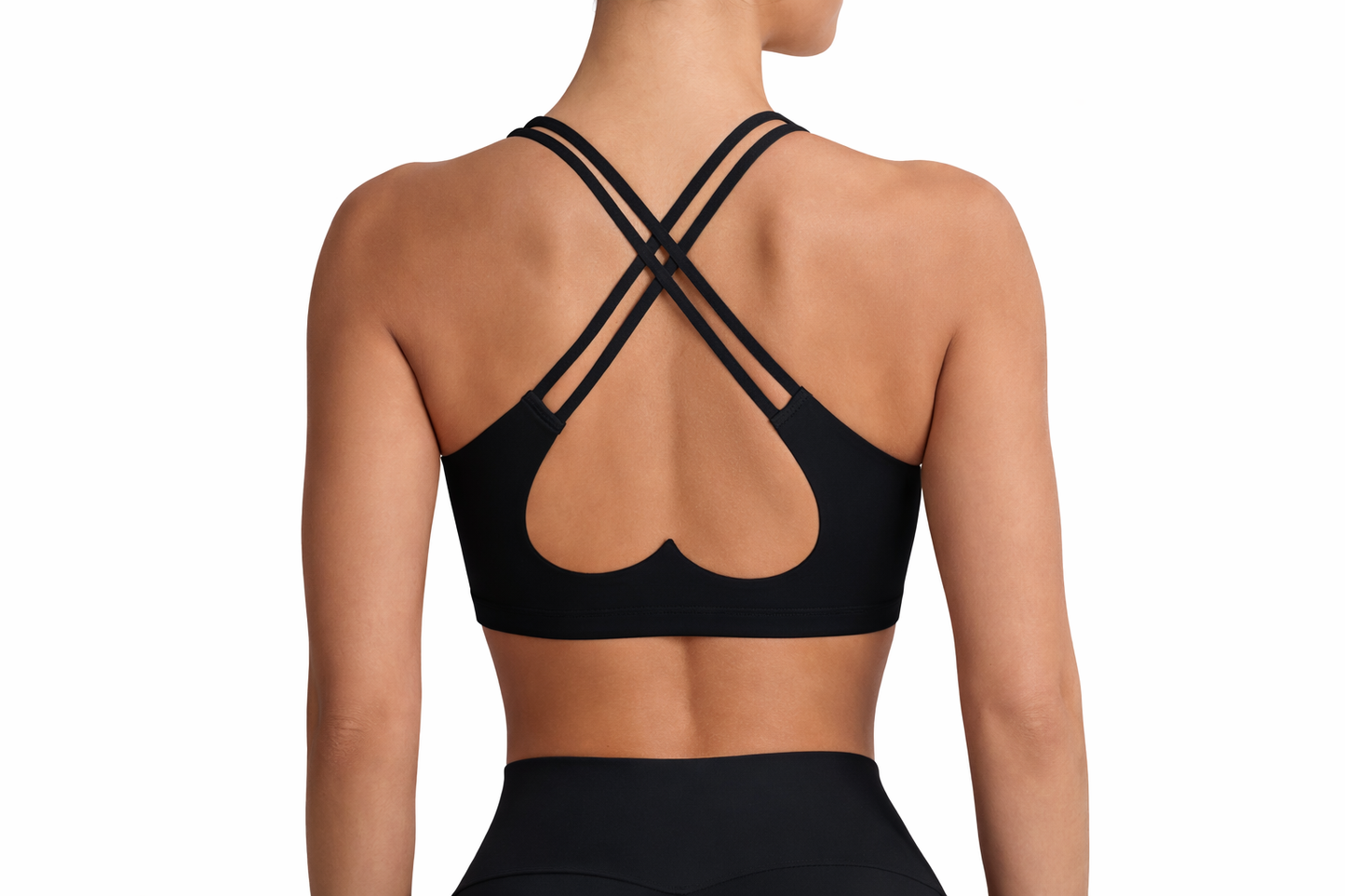 Heart Crop Top Negro