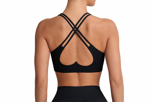 Heart Crop Top Negro