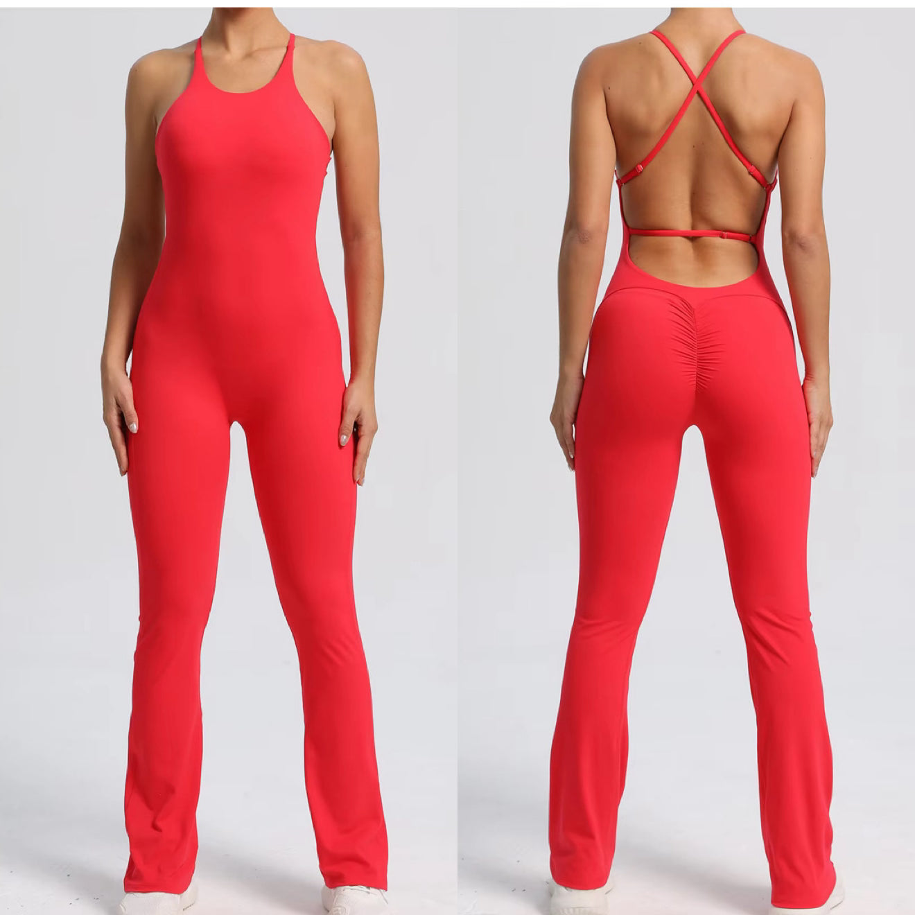 Good Girl Jumpsuit Palazo Scrunch Rojo