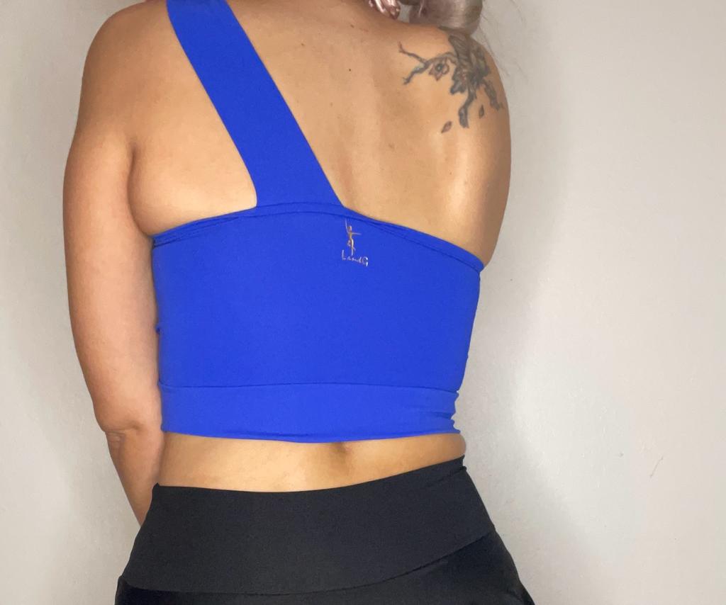 Fabiola One Shoulder Top Azul